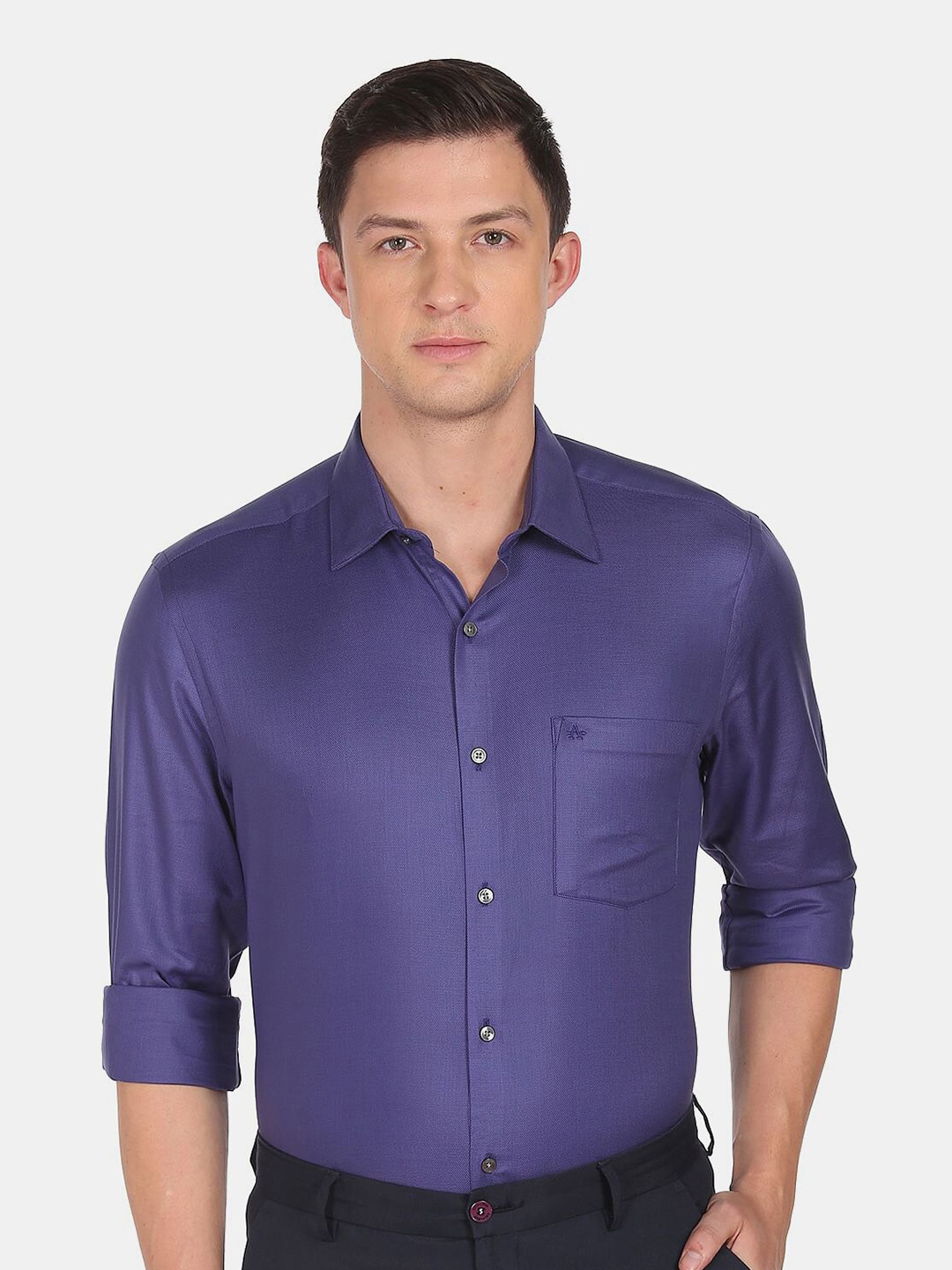 

Arrow Men Slim Fit Formal Shirt, Purple