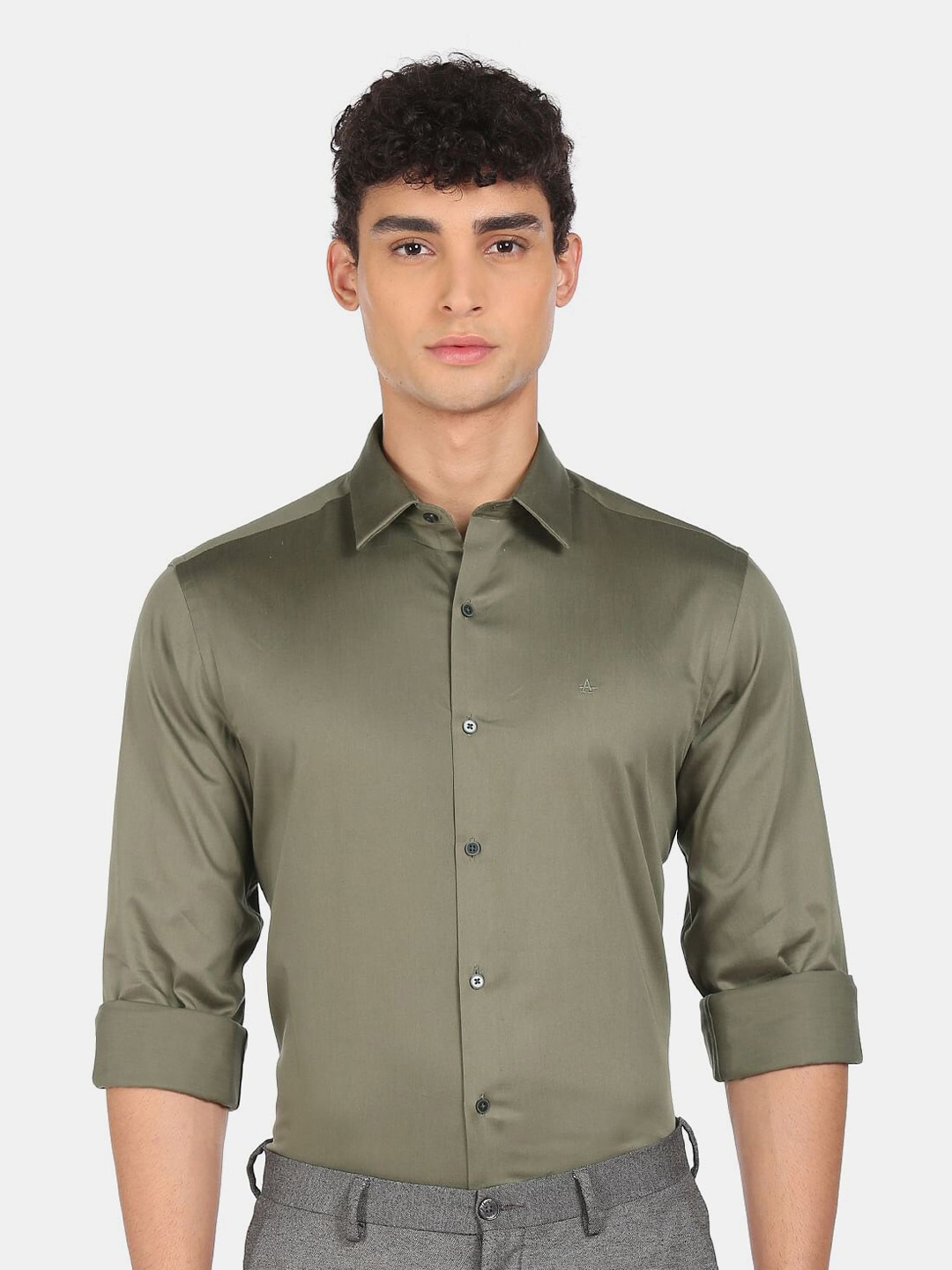 

Arrow Men Green Casual Shirt