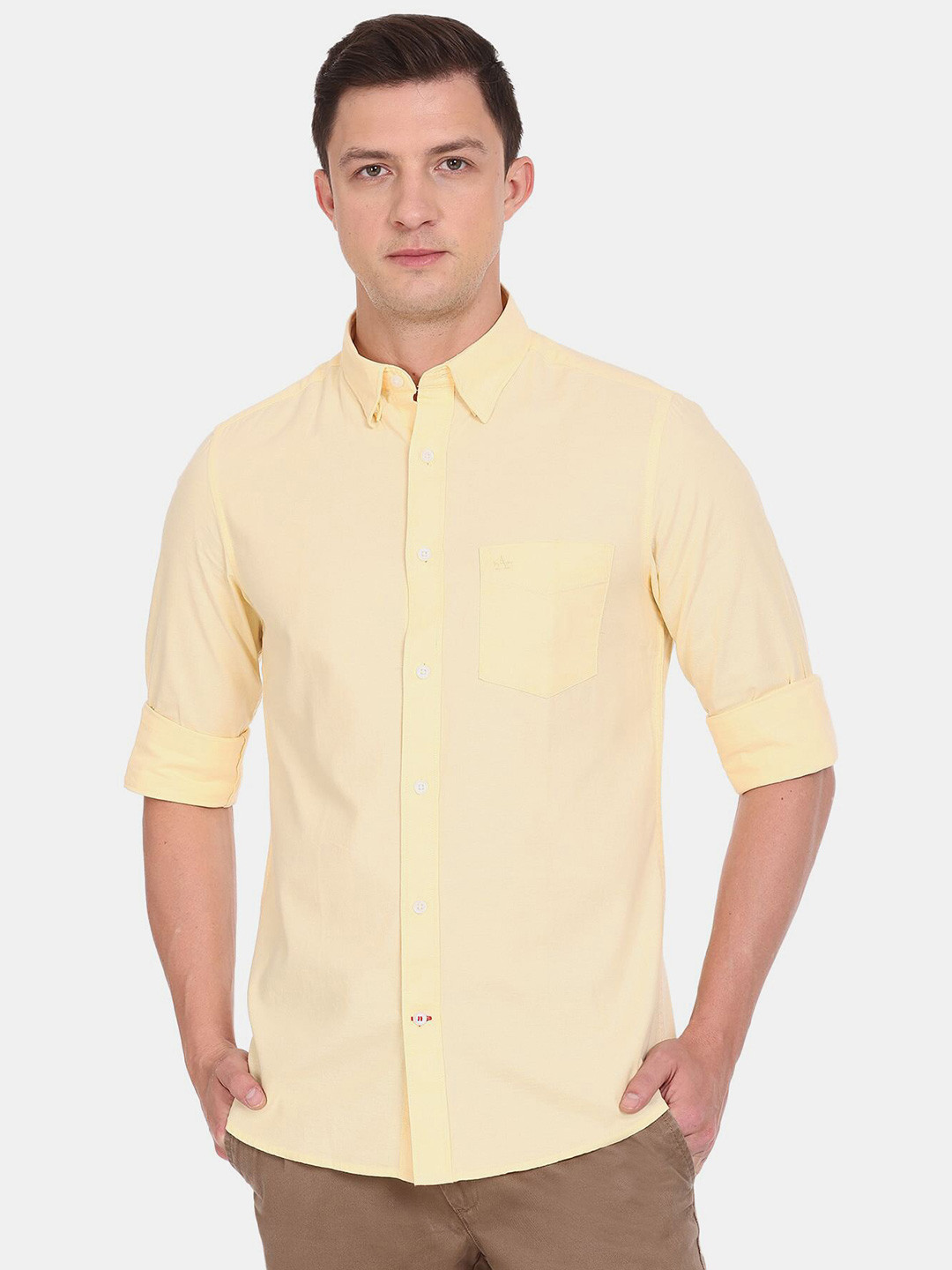 

Arrow Sport Men Slim Fit Casual Shirt, Yellow