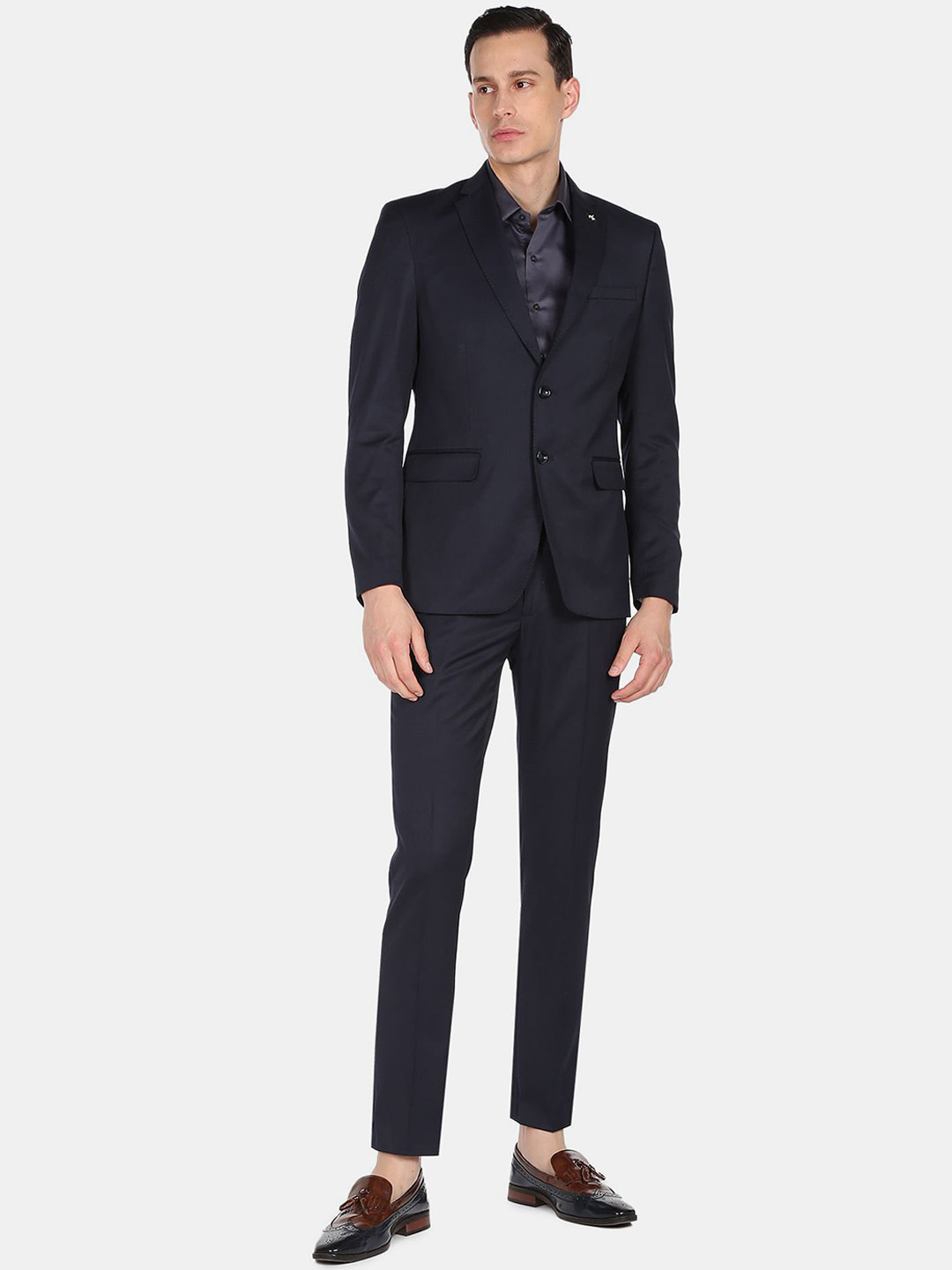 

Arrow Men Single-Breasted Two-Piece Formal Suit, Blue