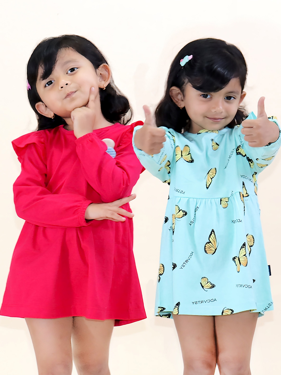 

Little Carrot Girls Pack Of 2 Cotton Dress, Fuchsia
