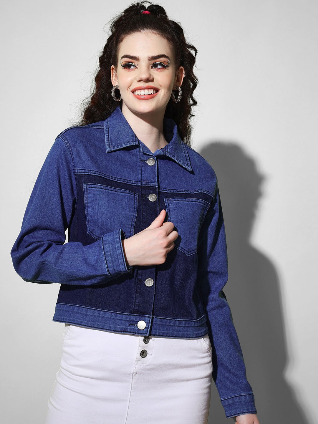 

The Dry State Women Blue Denim Jacket