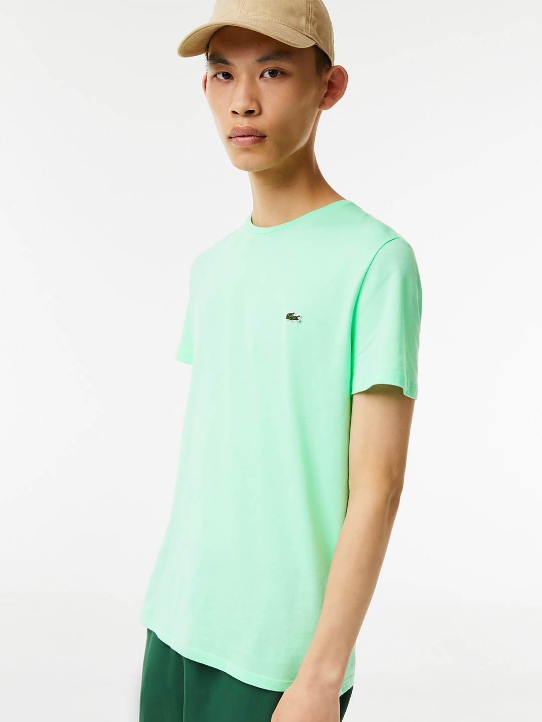 

Lacoste Men Cotton T-shirt, Sea green