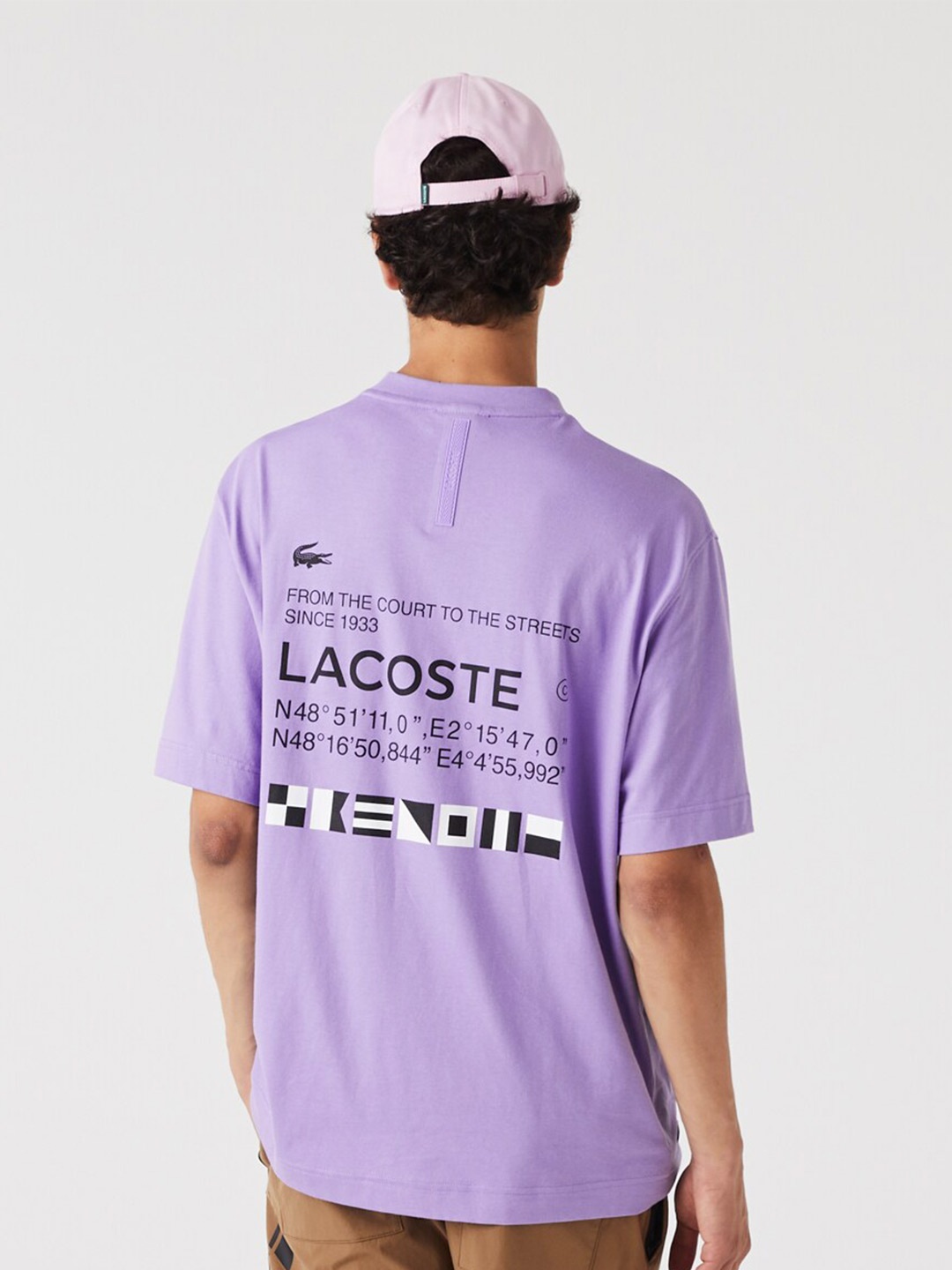 

Lacoste Men Loose Cotton T-shirt, Purple