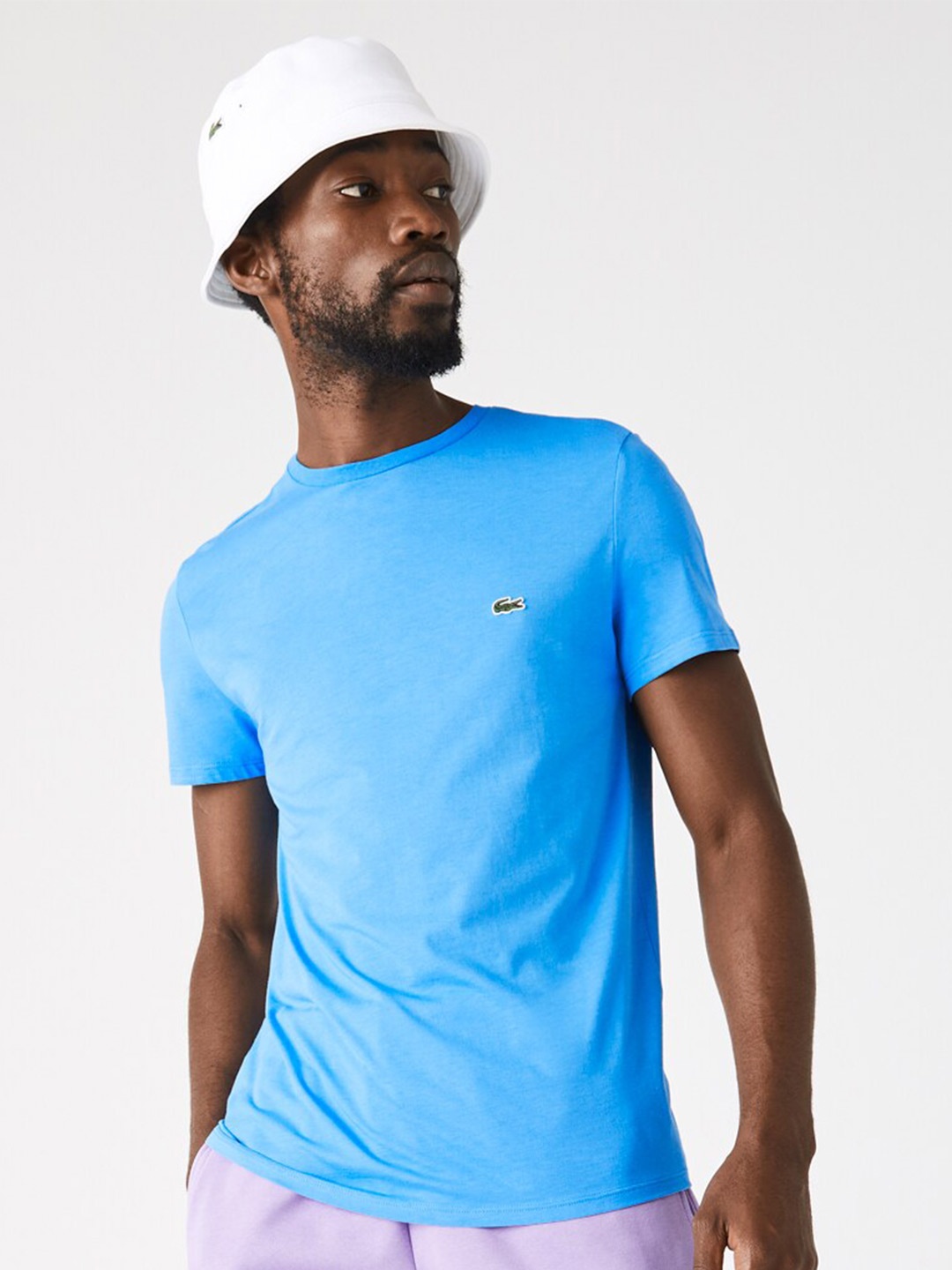 

Lacoste Men Printed Cotton T-shirt, Blue