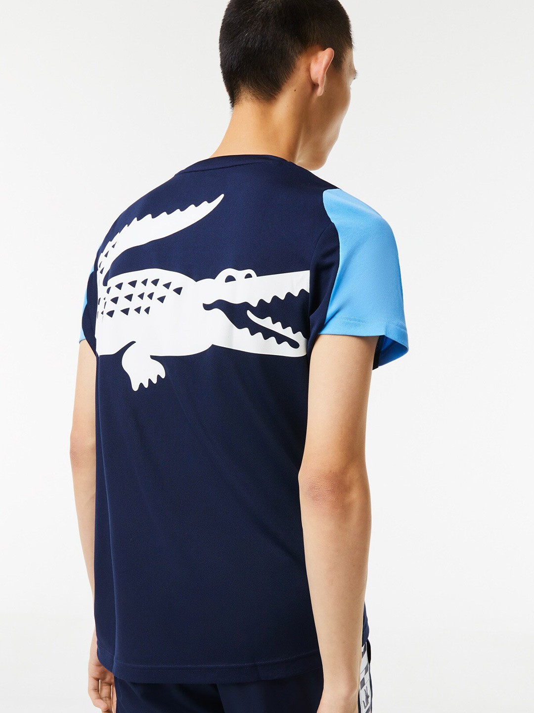 

Lacoste Men Printed Regular-Fit Sports T-shirt, Navy blue