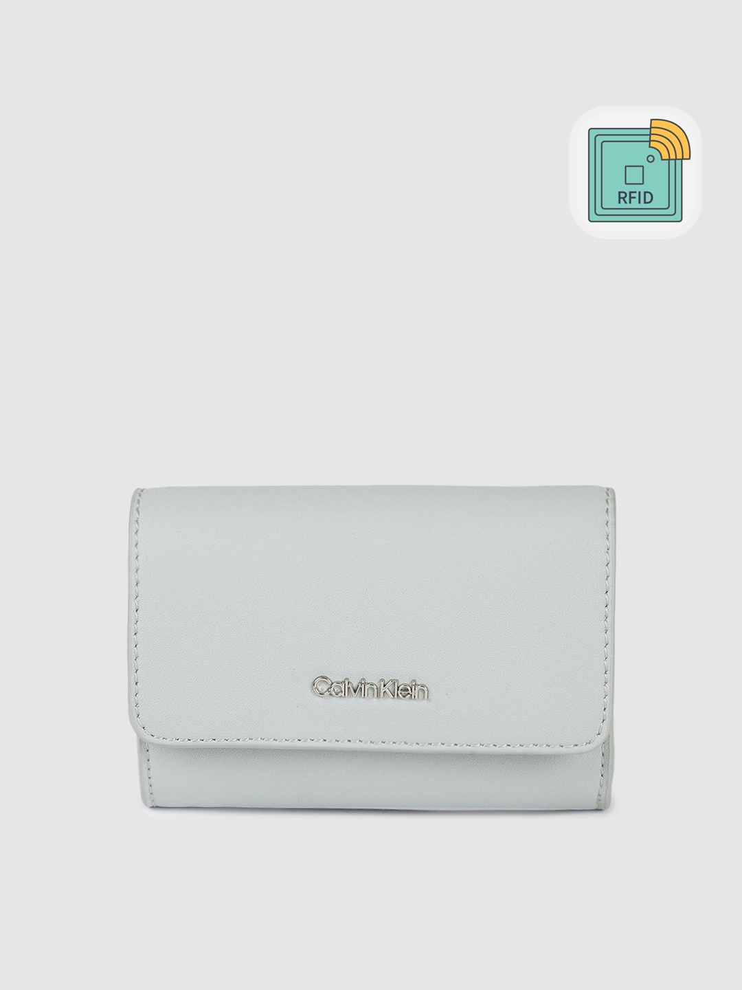 

Calvin Klein Women Solid Three Fold Wallet, Blue