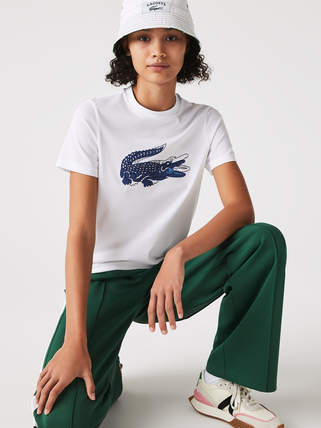 

Lacoste Women Cotton Printed T-shirt, White
