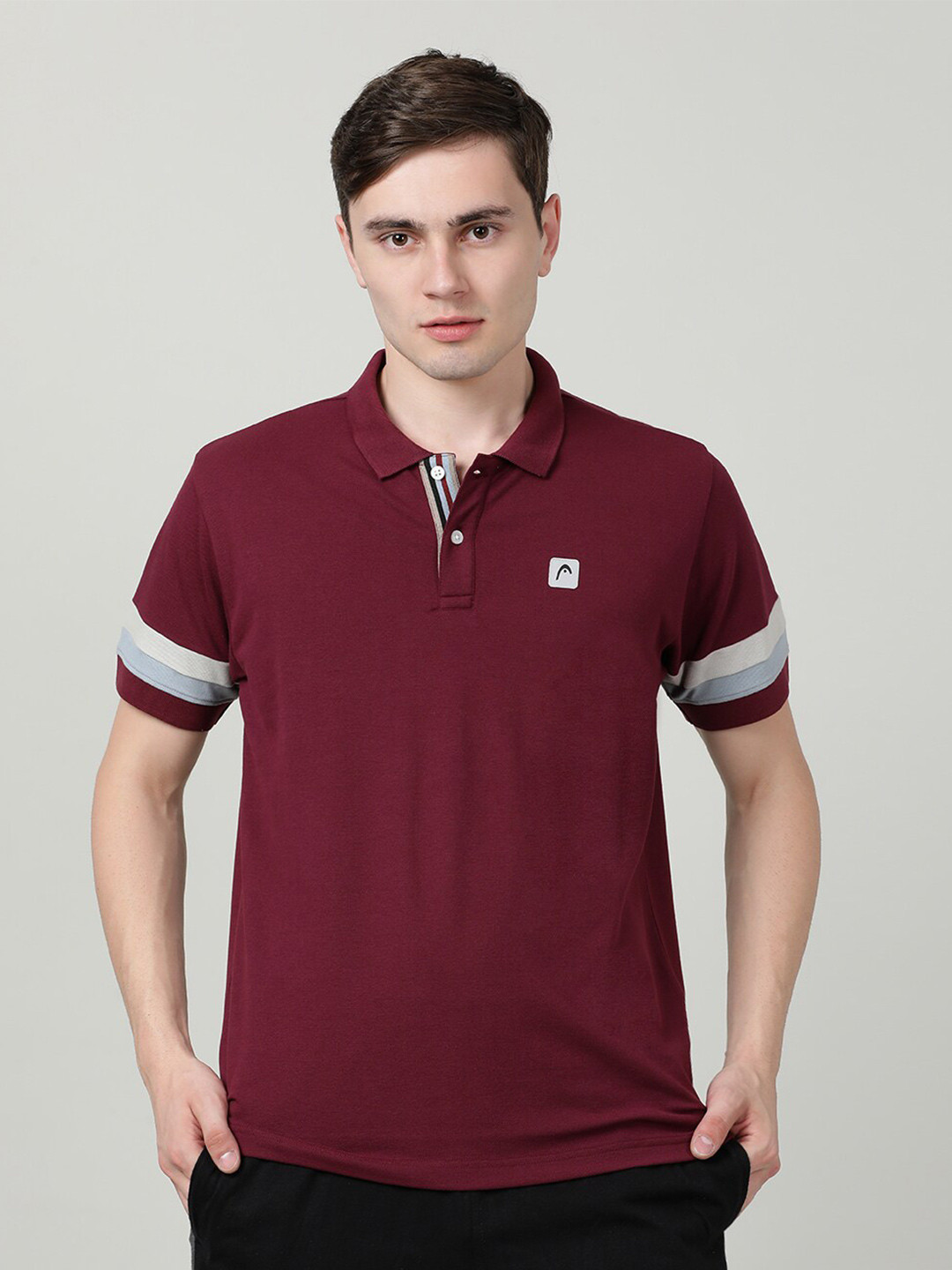 

Head Men Polo Collar T-shirt, Maroon
