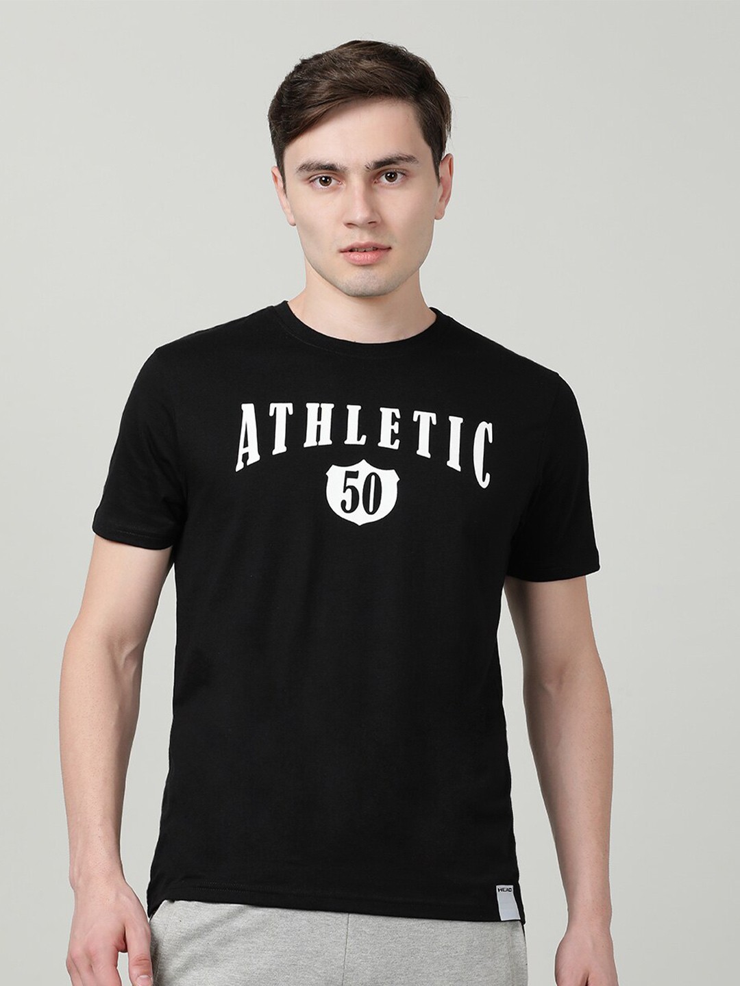 

Head Men Typography Printed T-shirt, Black