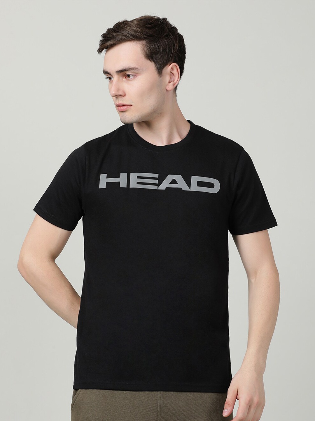 

Head Men Typography Printed T-shirt, Black