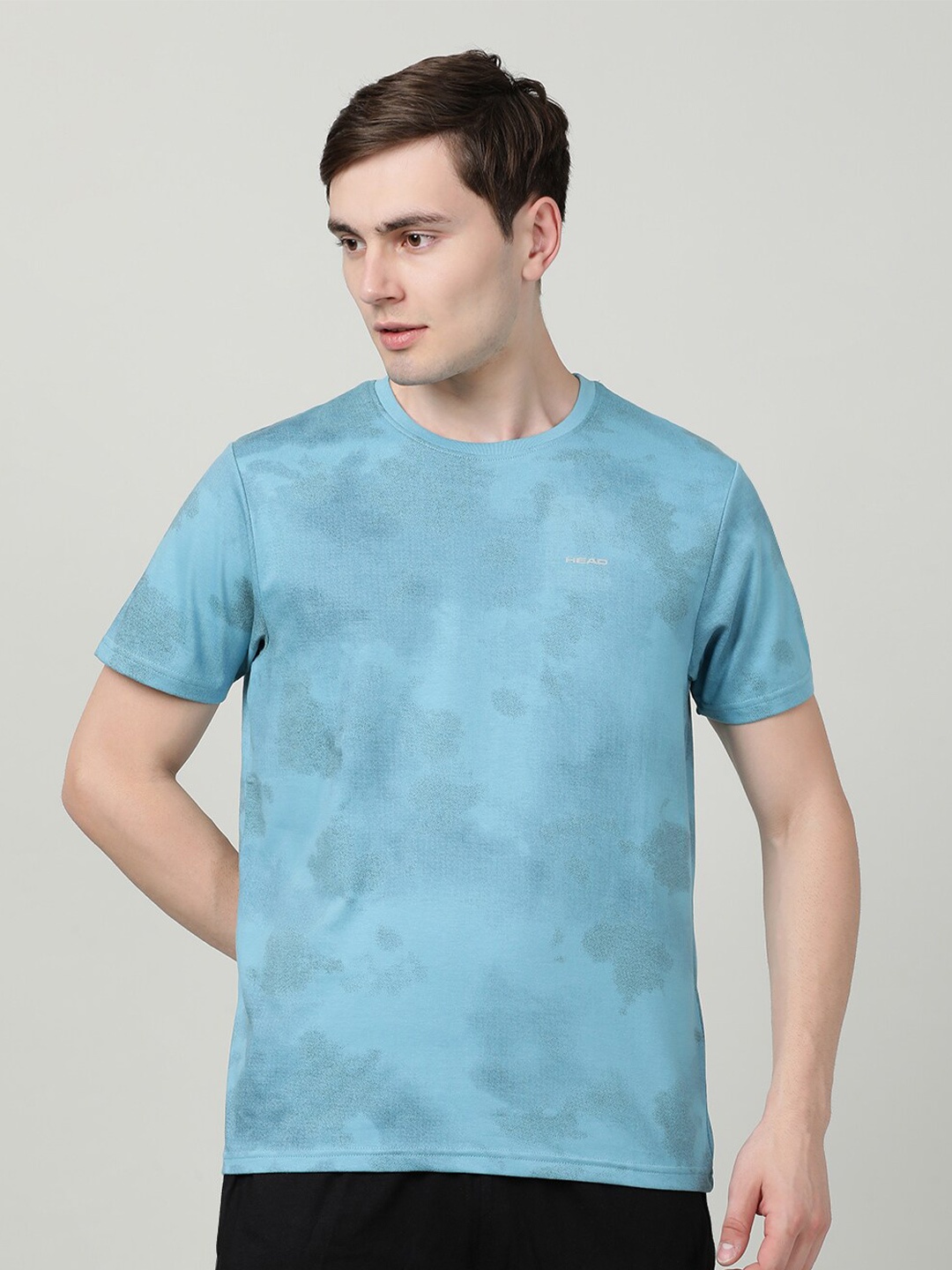 

Head Printed Cotton T-shirt, Blue