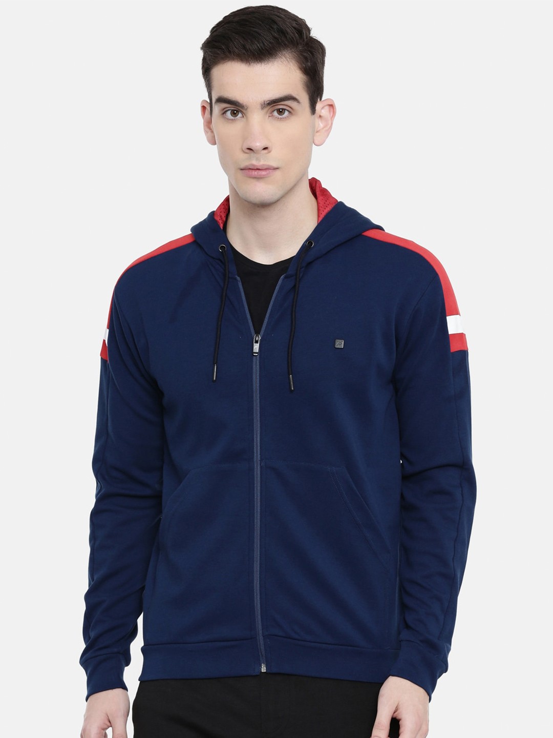 

Proline Active Men Hooded Front-Open Cotton Sweatshirt, Blue