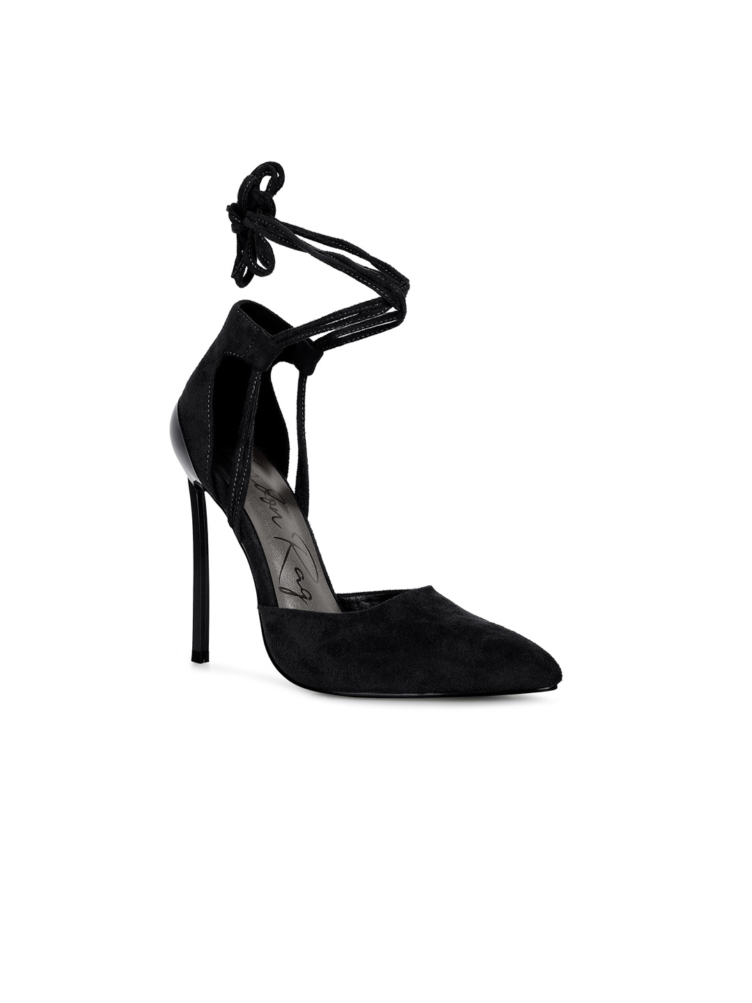 

London Rag Women Suede Party Stiletto Pumps, Black