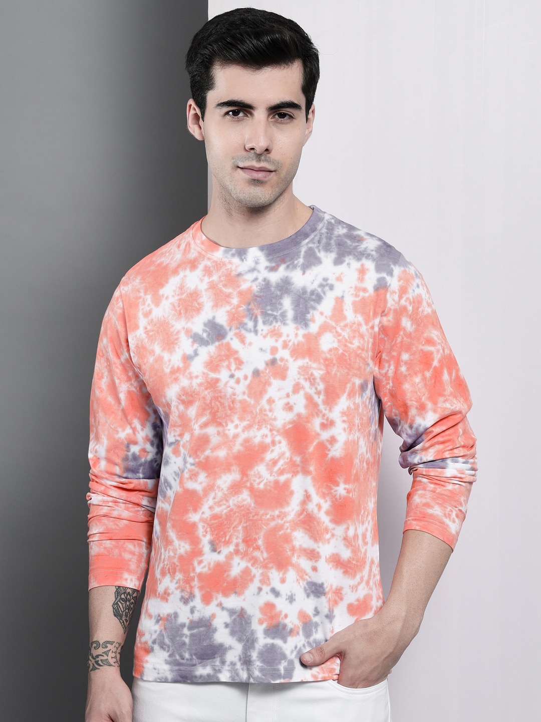 

The Dry State Men Cotton Dyed T-shirt, Orange