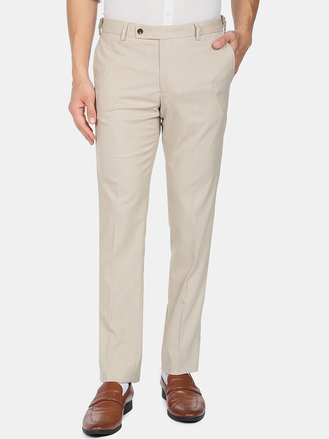 

Arrow Men Tailored Formal Trousers, Beige