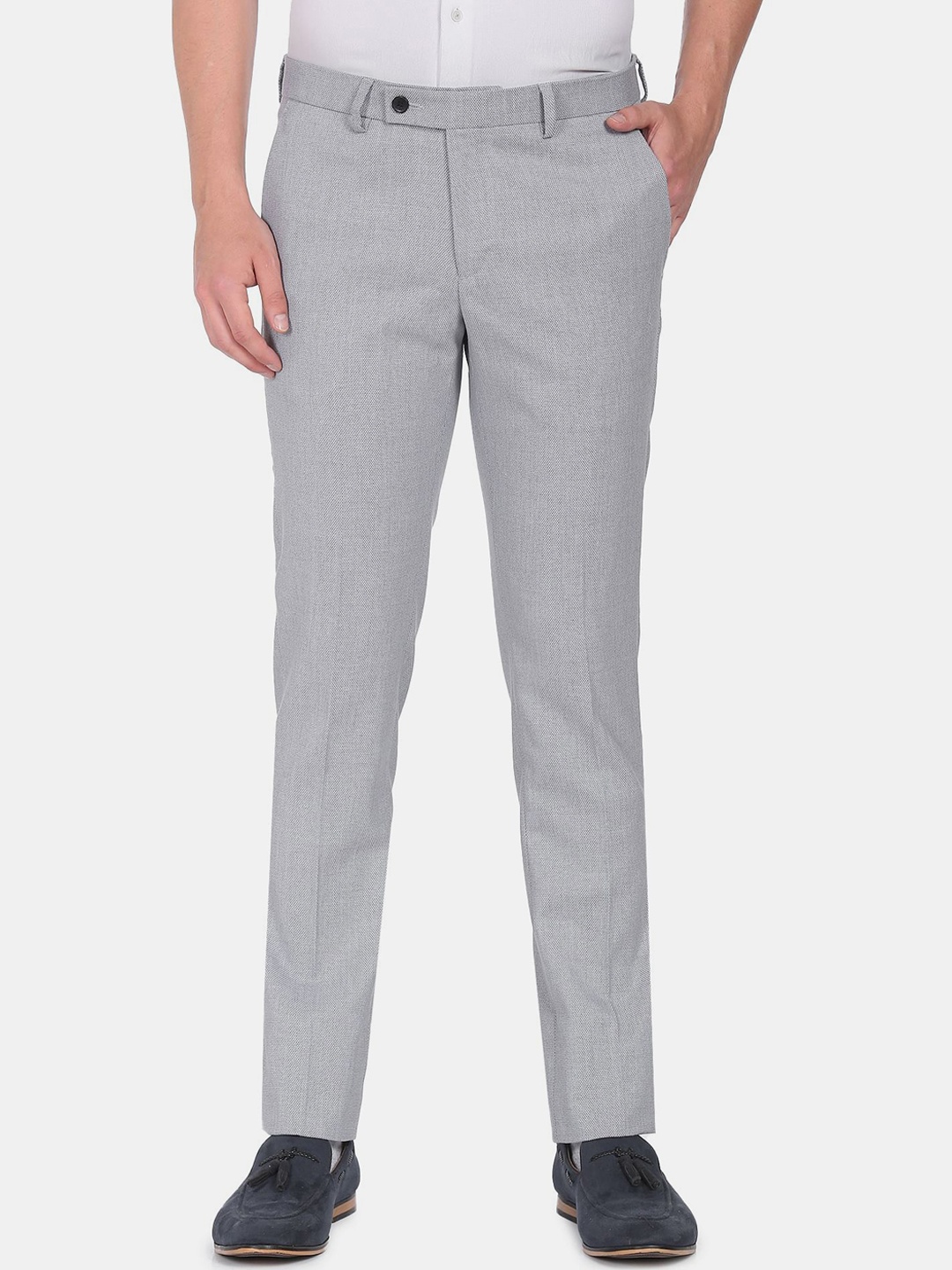 

Arrow Men Slim Fit Formal Trousers, Grey