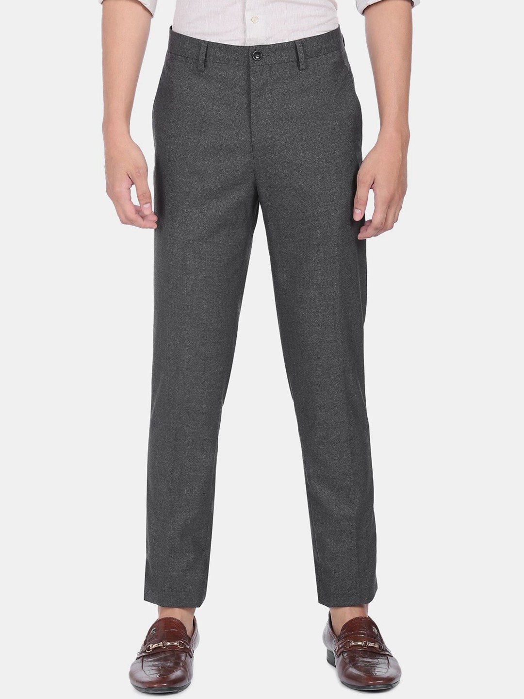 

Arrow Men Formal Cotton Trousers, Grey