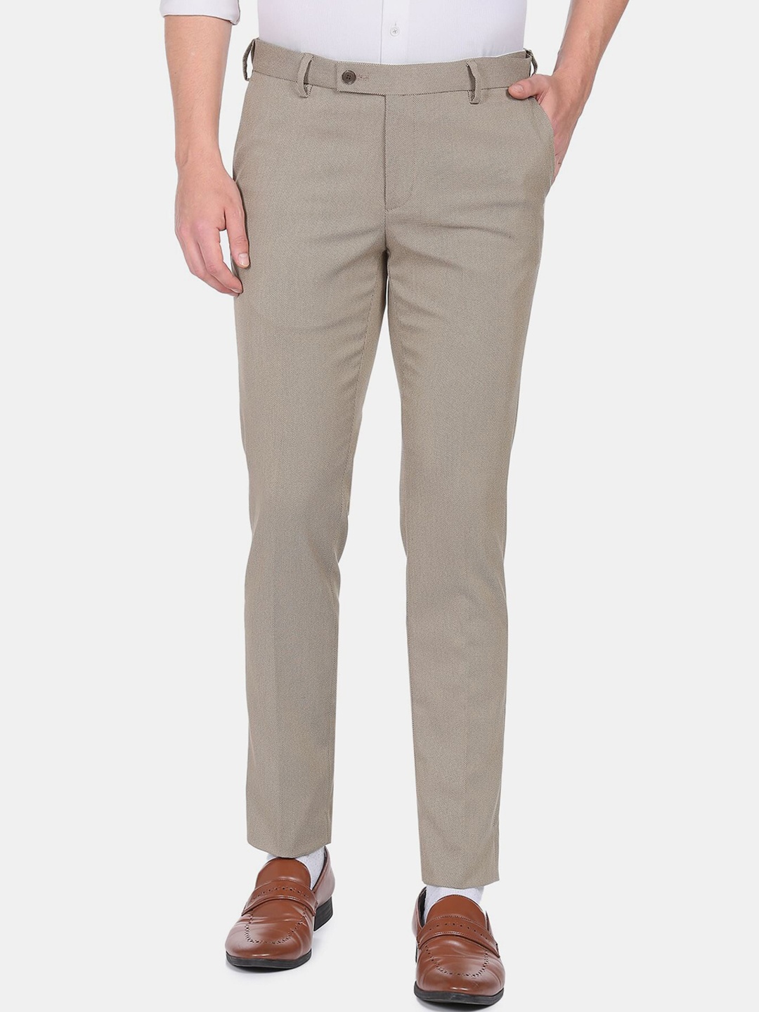 

Arrow Men Tailored Formal Trousers, Beige