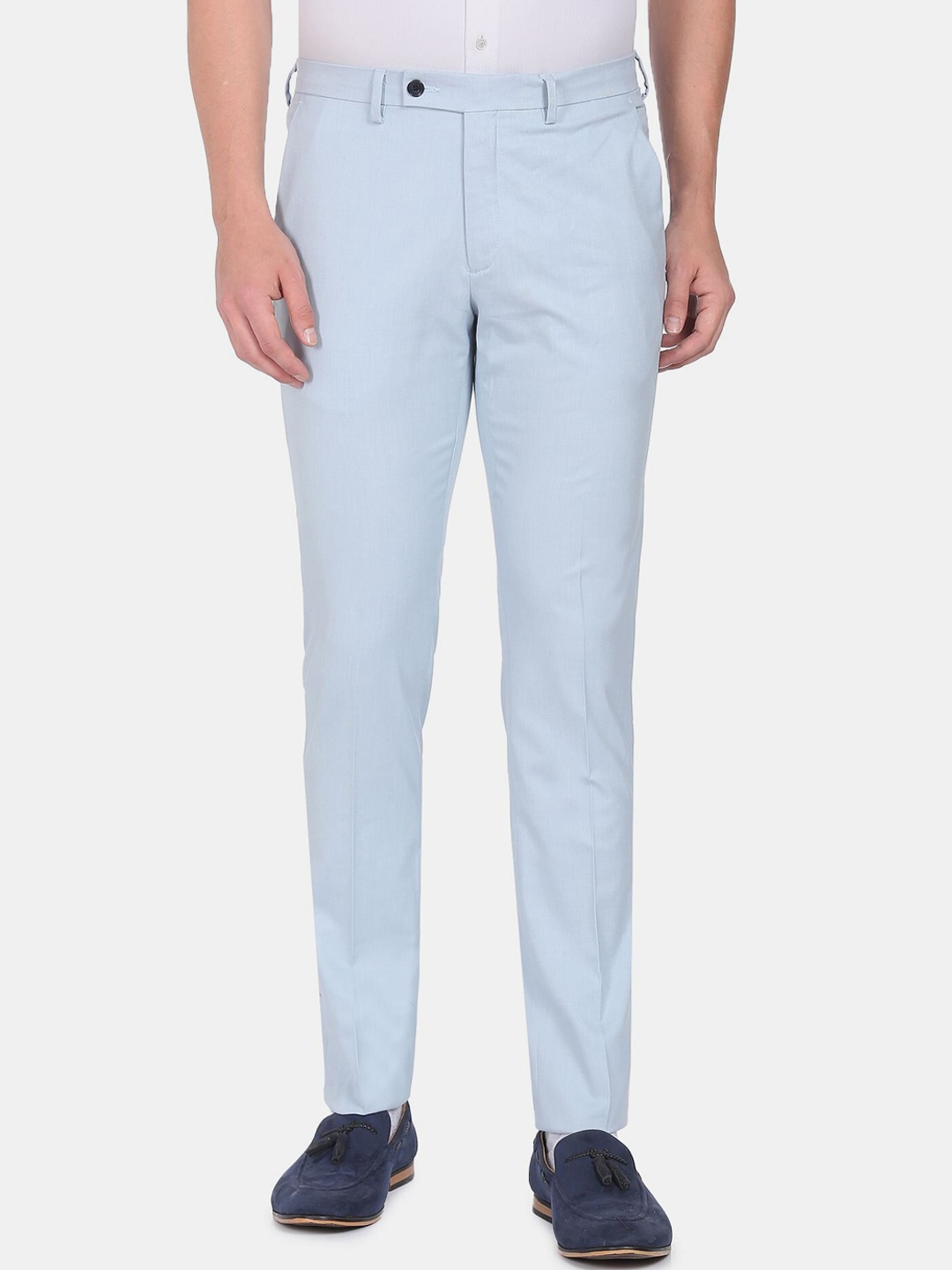 

Arrow Men Slim Fit Formal Trousers, Blue