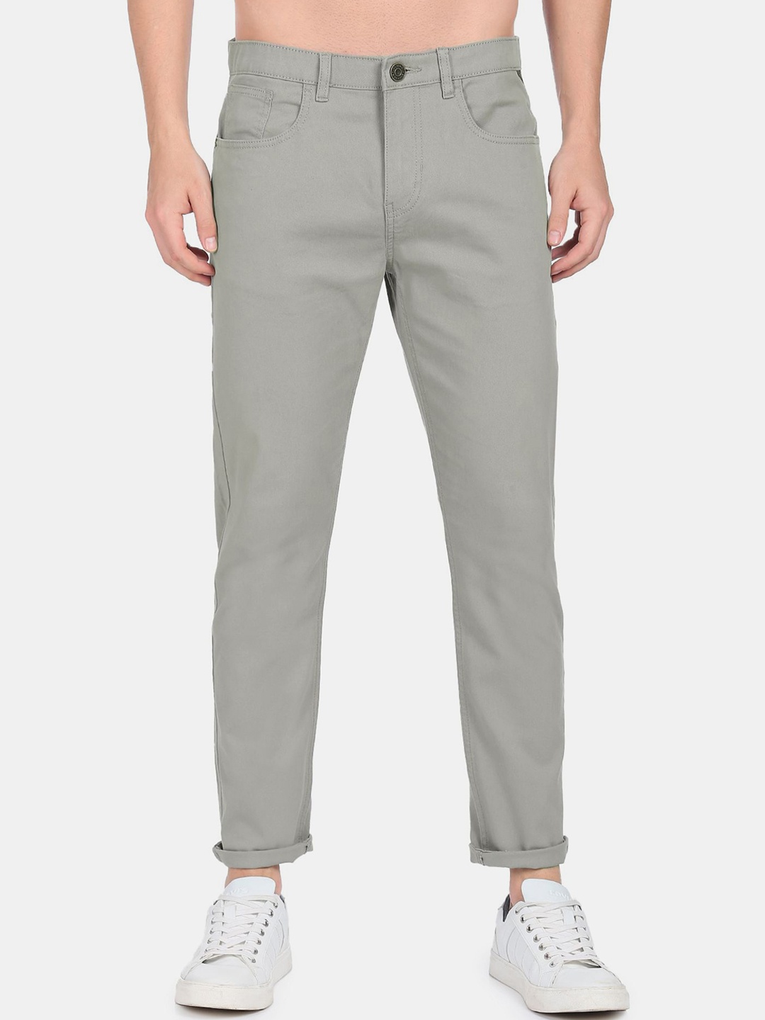 

Flying Machine Men Tapered Fit Trousers, Green
