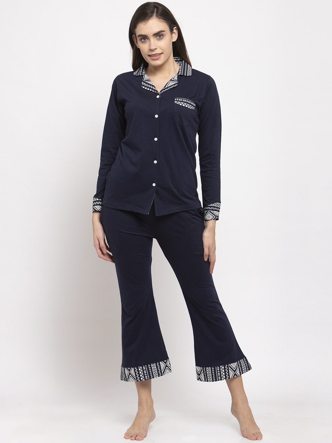 

Claura Women Night suit, Navy blue