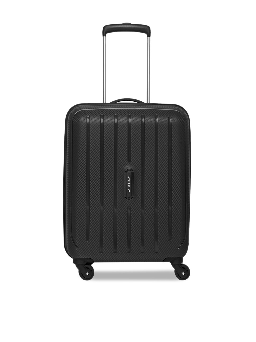 

Aristocrat Pearl Strolly55 360 Textured Hard-Sided Cabin Trolley Suitcase, Black
