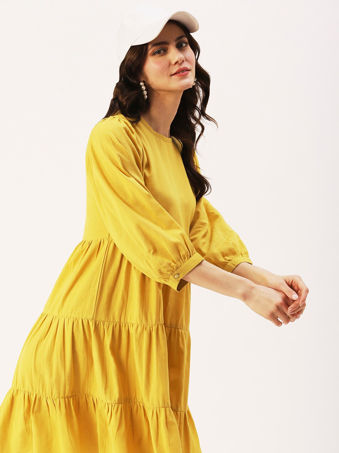 

DressBerry Women Solid Dress, Yellow