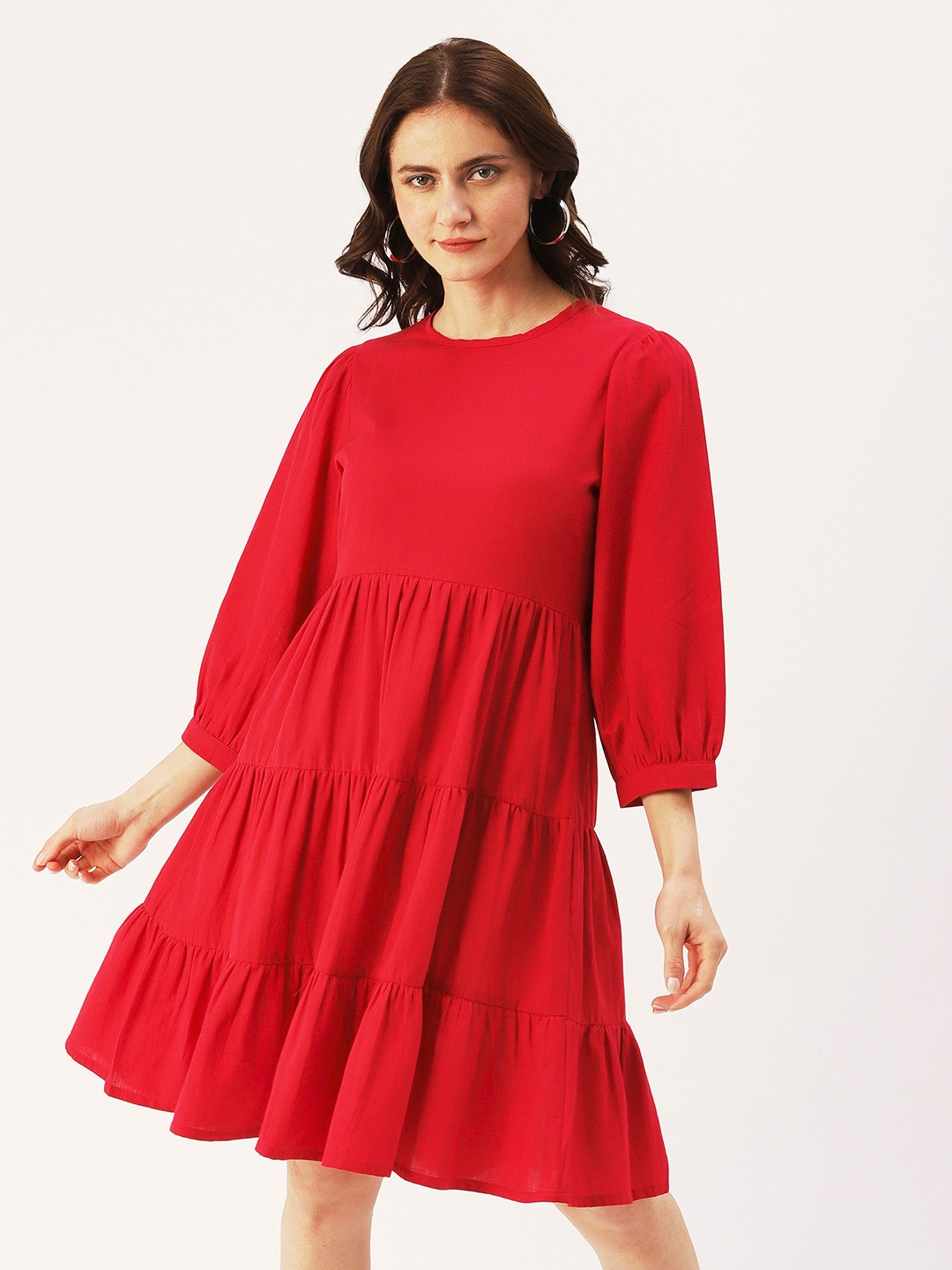 

DressBerry Women Solid Dress, Red