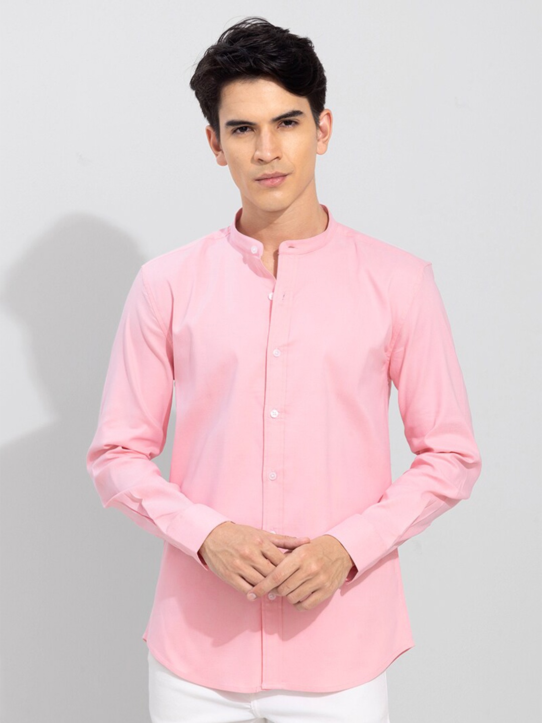 

Snitch Men Slim Fit Cotton Casual Shirt, Pink