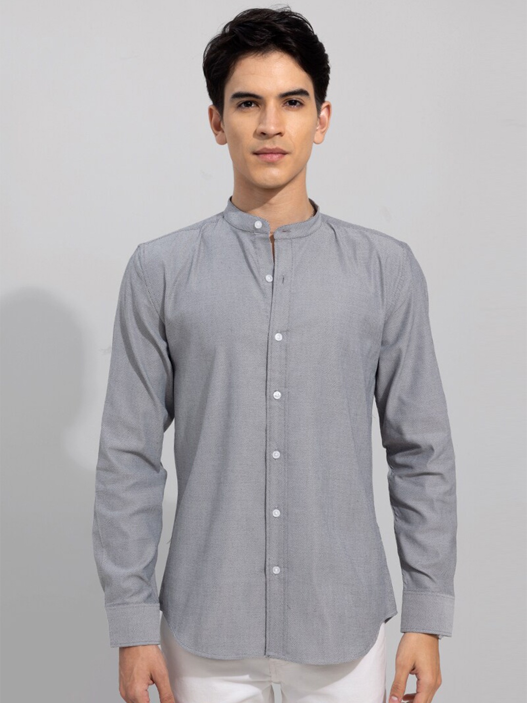 

Snitch Men Slim Fit Cotton Casual Shirt, Grey
