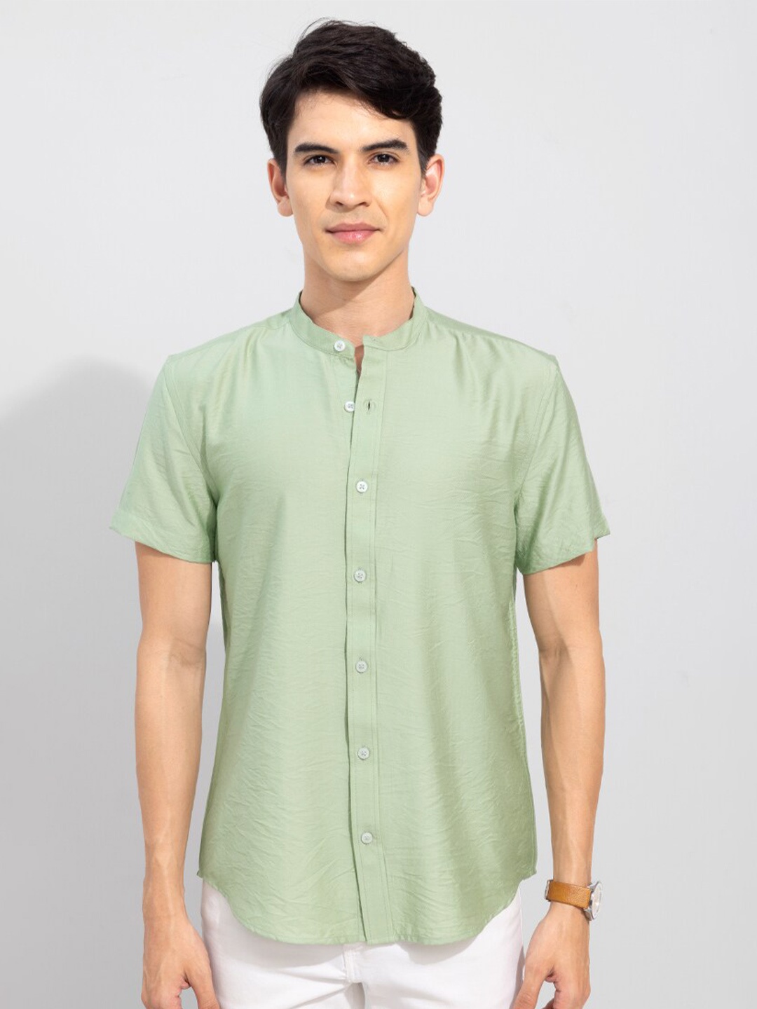 

Snitch Men Slim Fit Cotton Casual Shirt, Sea green