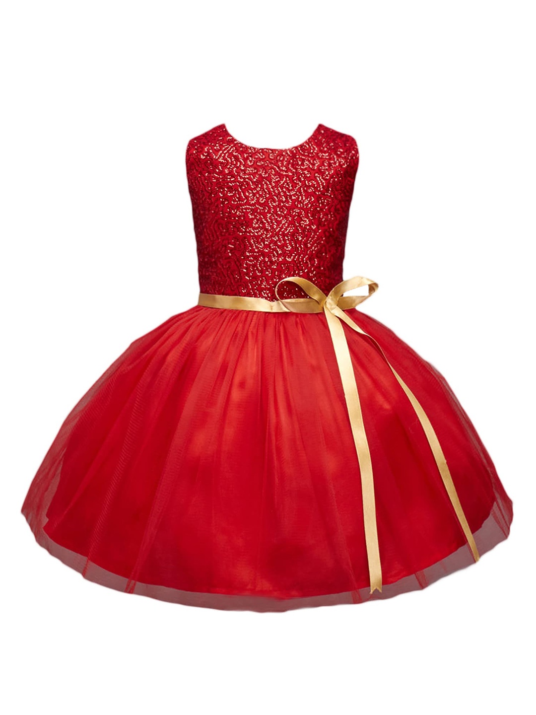 

The Magic Wand Girls Embellished Maxi Dress with Bow Detail, Red