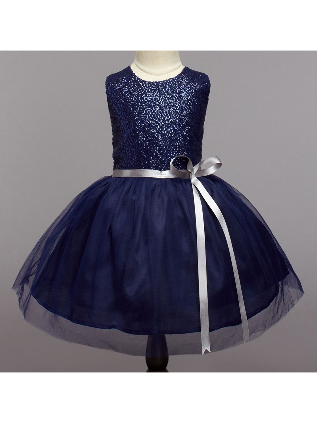 

The Magic Wand Girls Embellished Maxi Dress with Bow, Blue