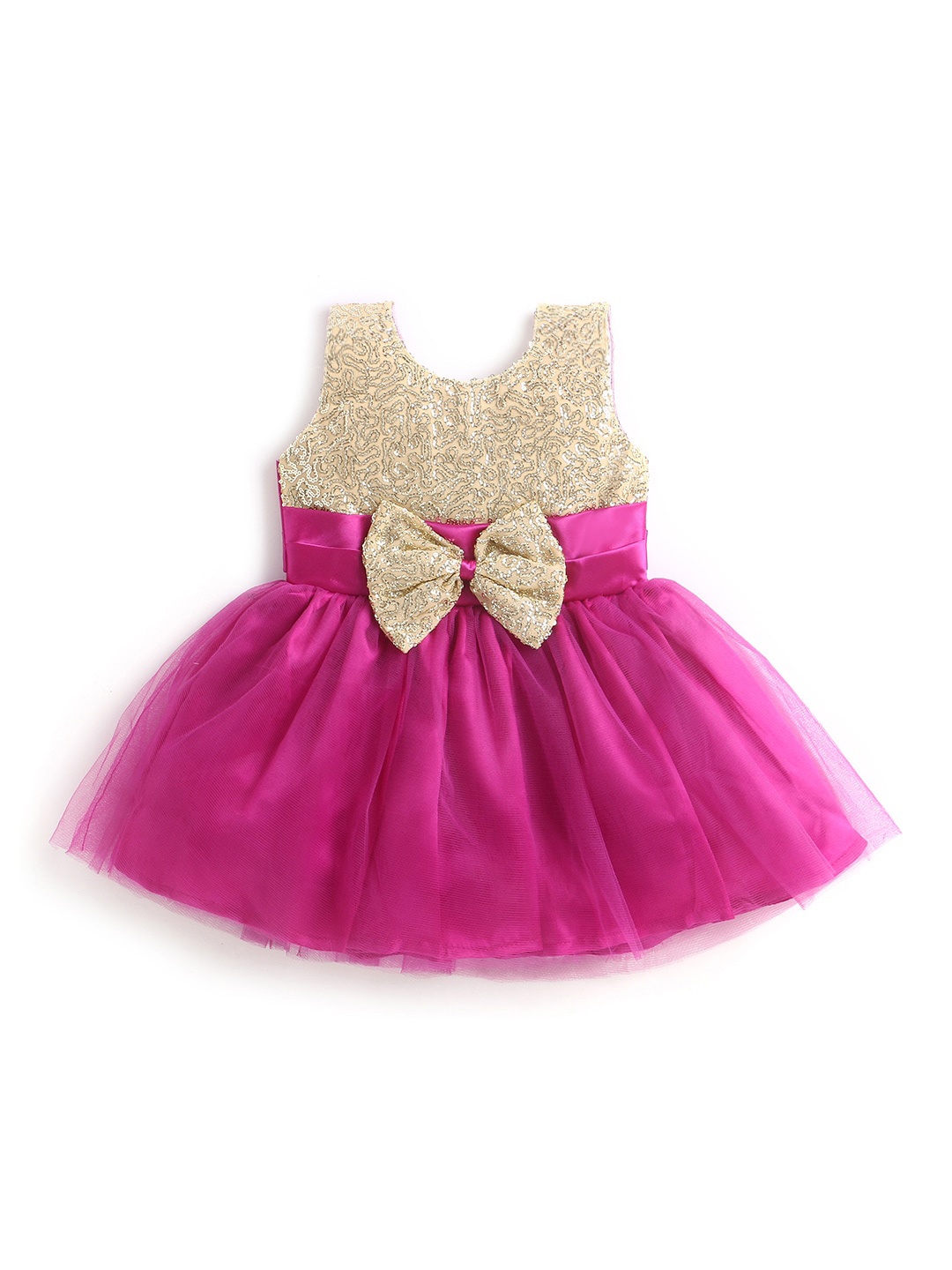

The Magic Wand Girls Embellished Dress with Bow Detail, Purple