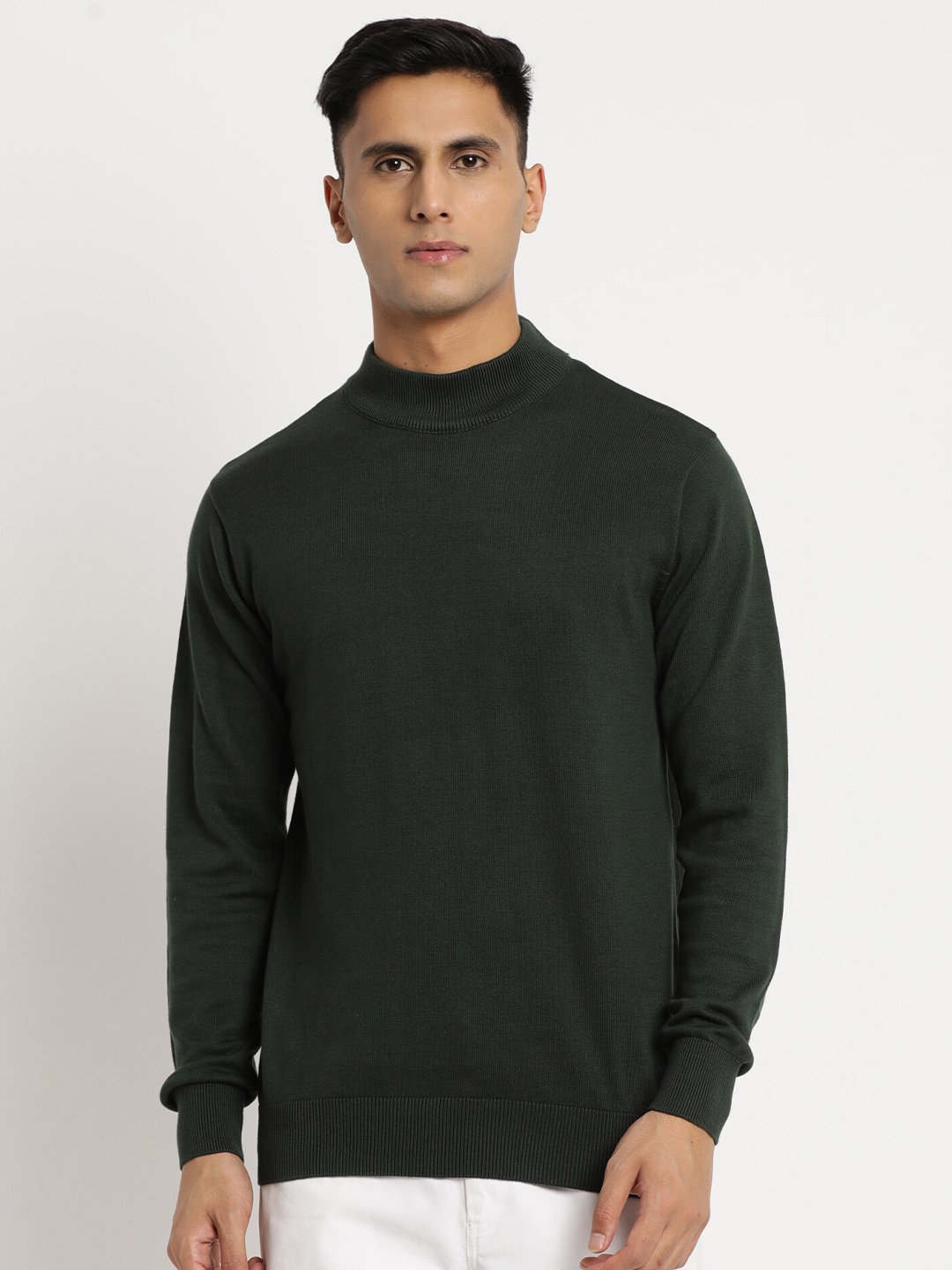 

Turtle Turtle Neck Cotton Pullover Sweater, Olive