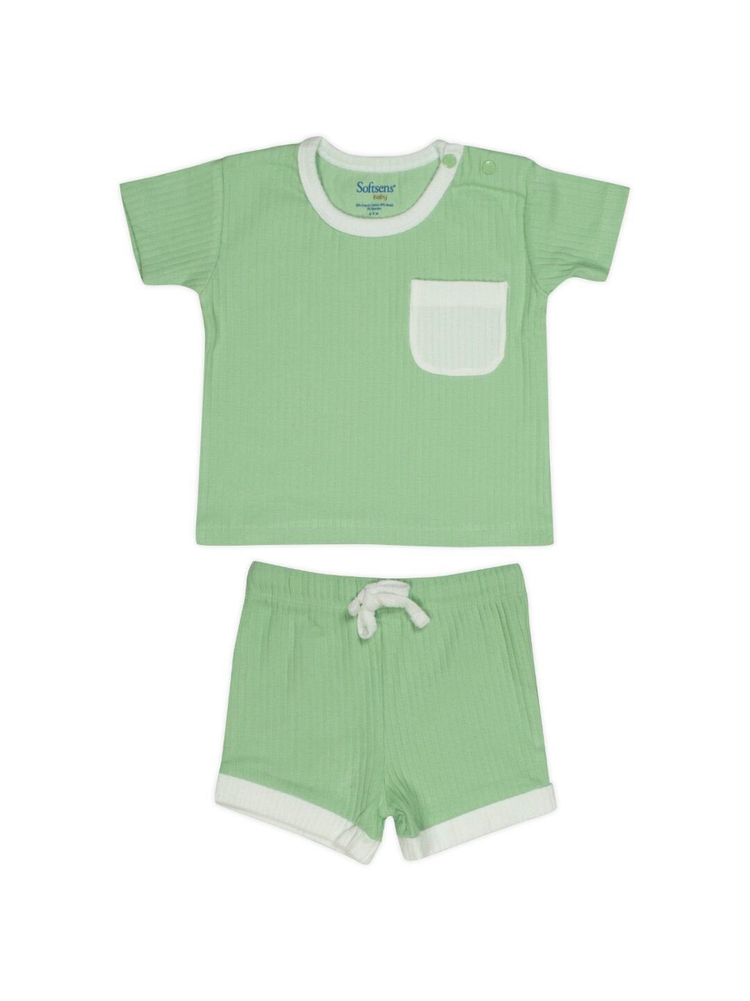 

Softsens Kids Top with Shorts, Lime green