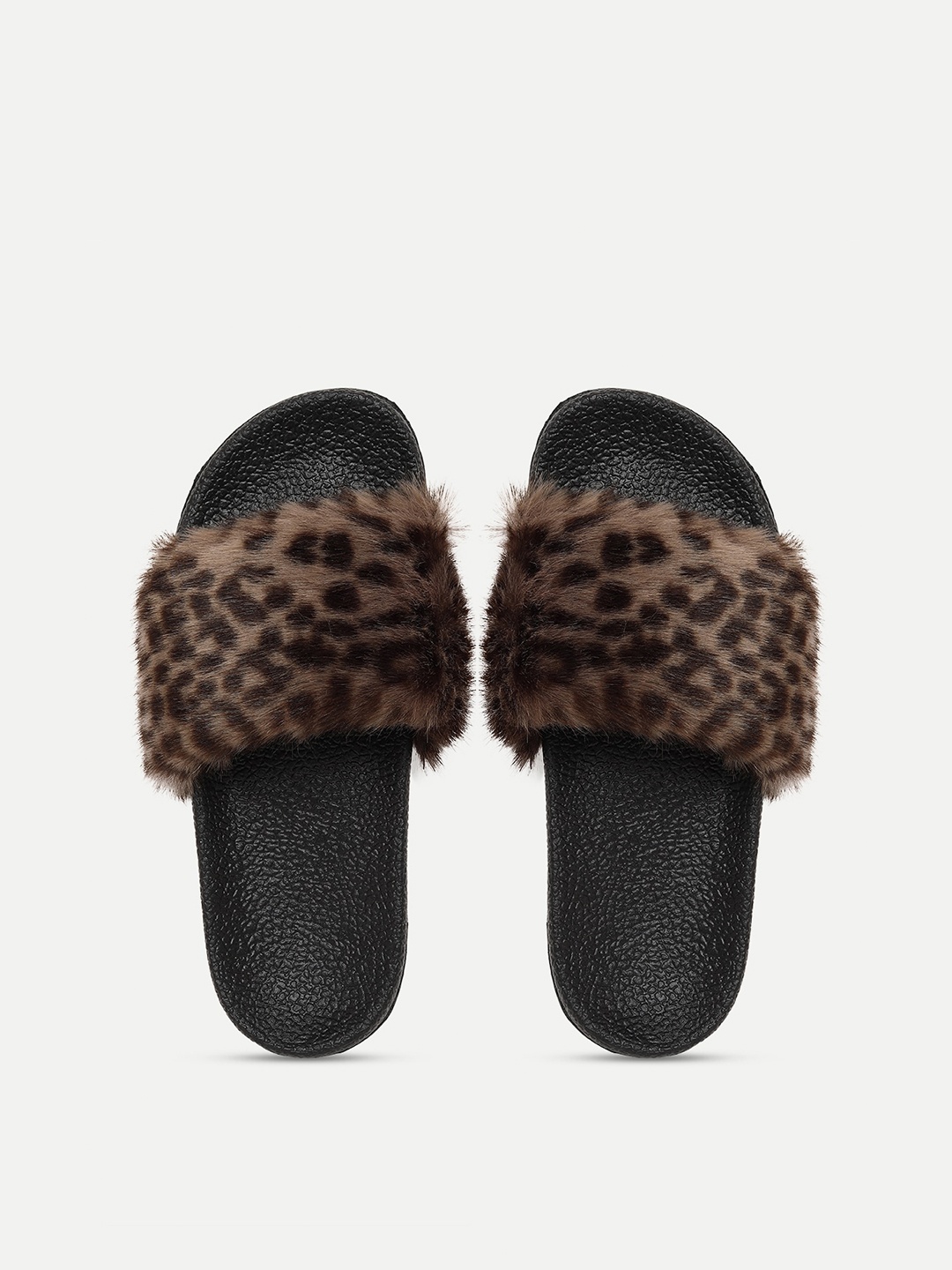 

AMACLASS Women Printed Sliders, Brown
