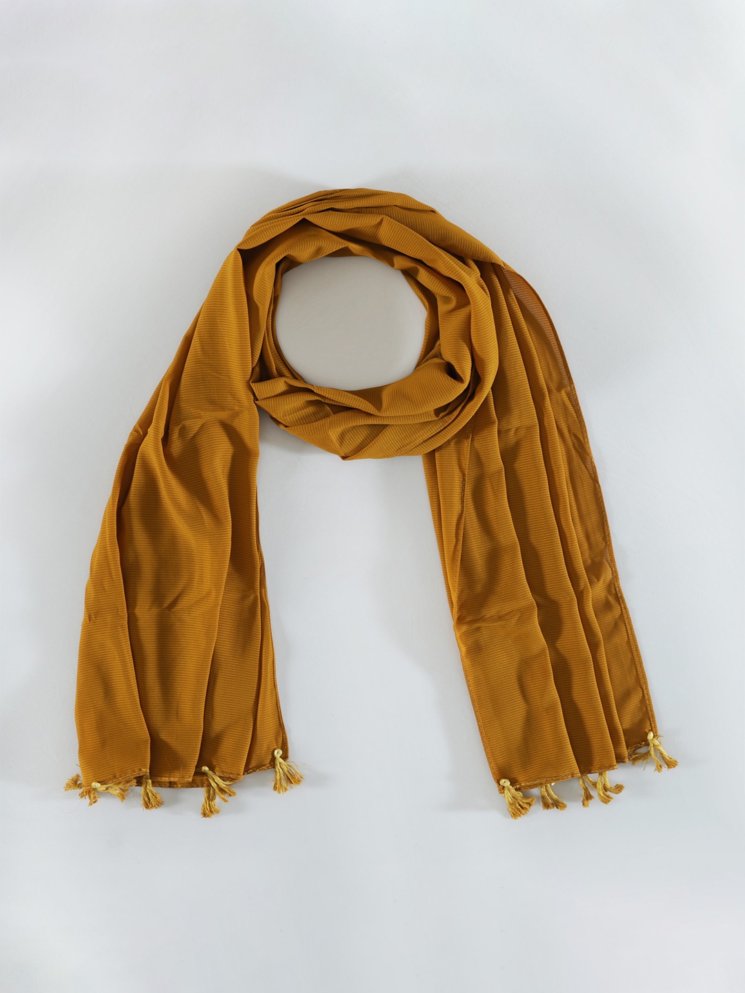 

HANDICRAFT PALACE Striped Scarf, Mustard