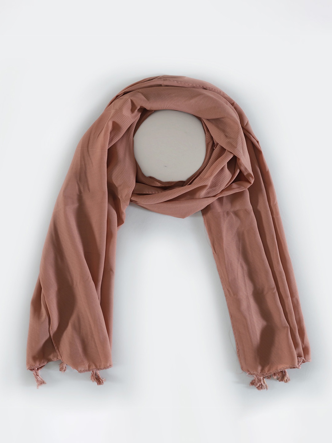 

HANDICRAFT PALACE Women Striped Scarf, Brown