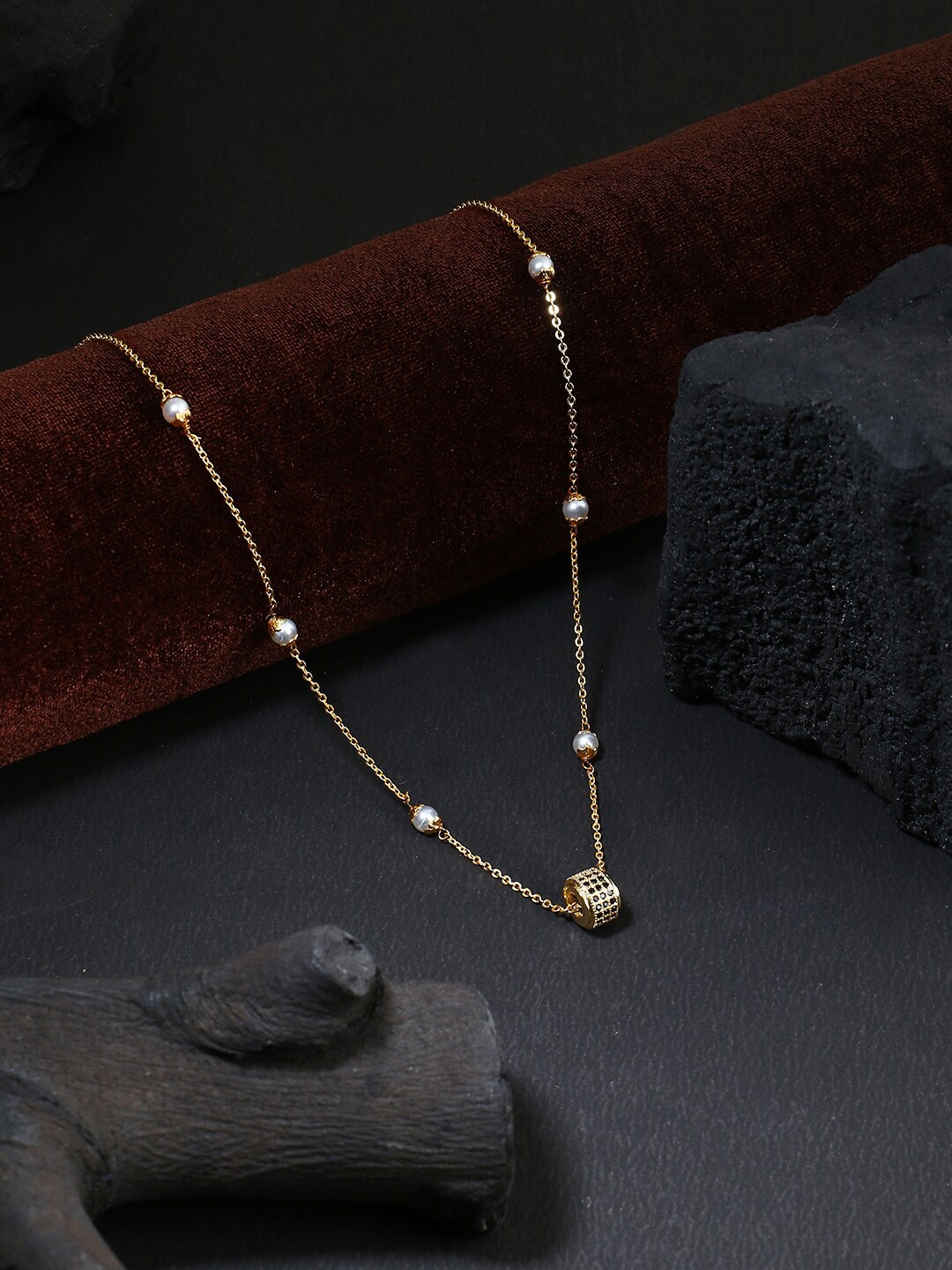 

Adwitiya Collection Gold-Plated Copper Chain