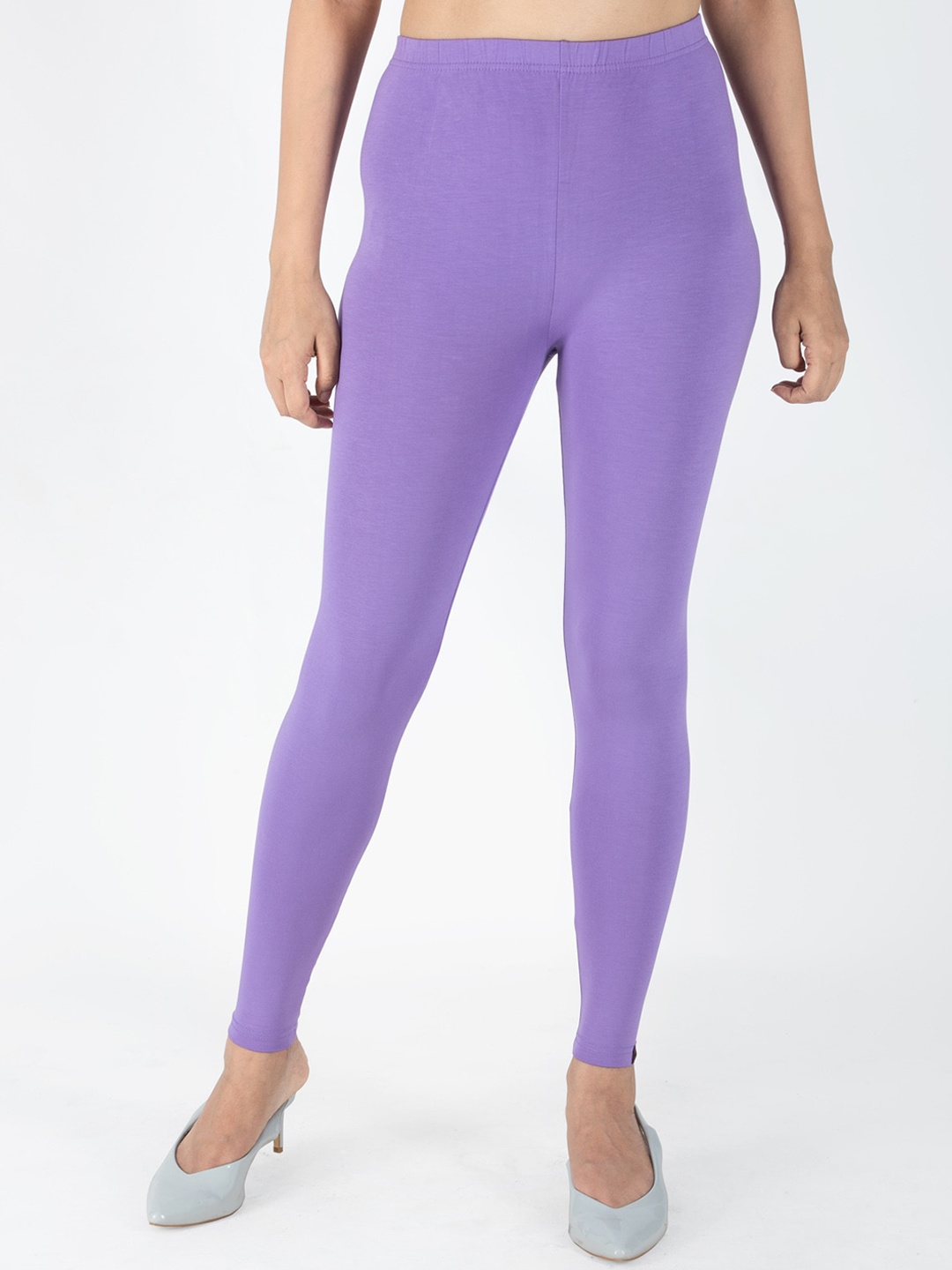 

indian flower Women Ankle Length Leggings, Lavender