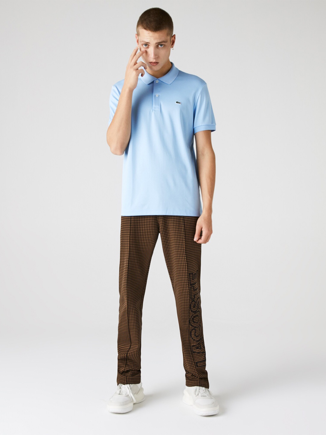 

Lacoste Men Pure Cotton Polo Collar T-shirt, Blue