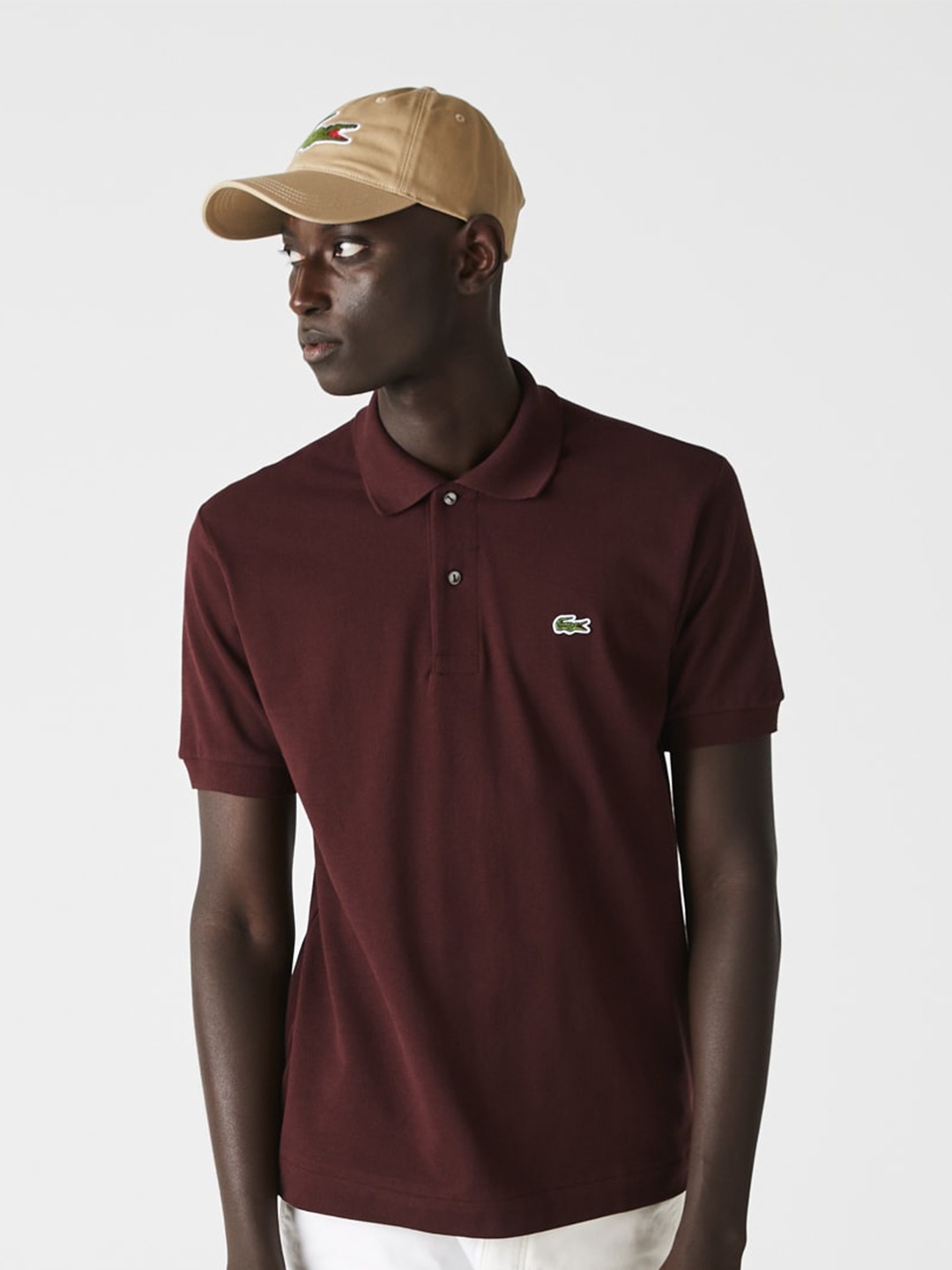 

Lacoste Men Polo Collar T-shirt, Brown