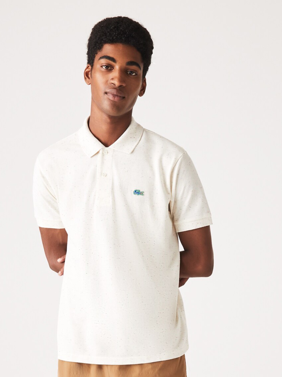 

Lacoste Men Polo Collar T-shirt, Beige