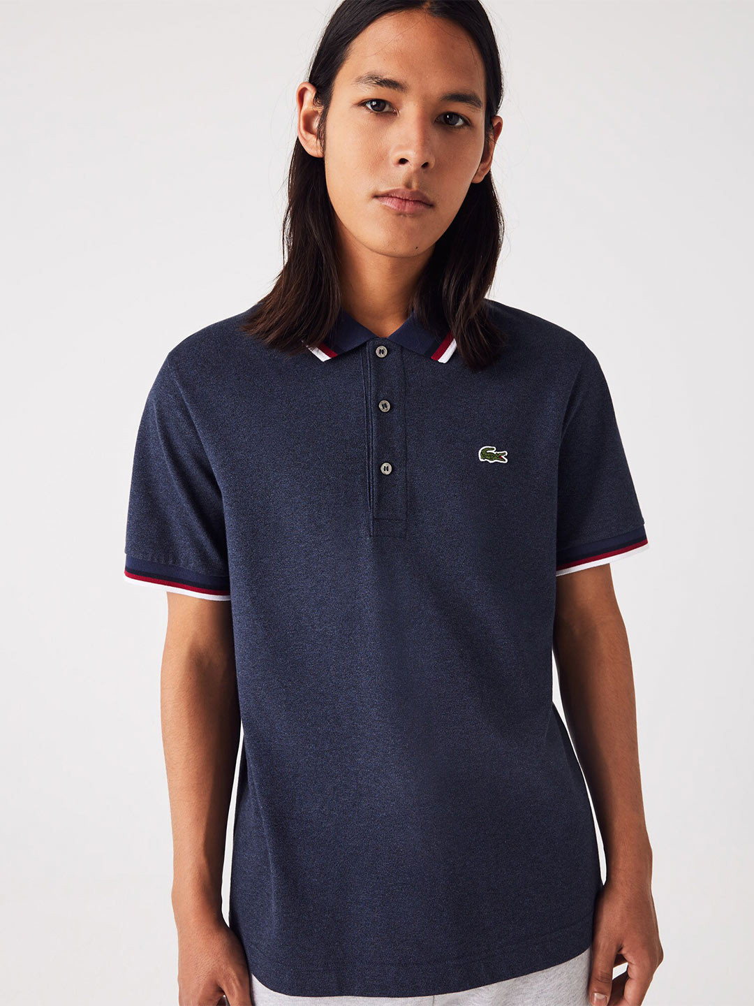

Lacoste Men Polo Collar T-shirt, Navy blue
