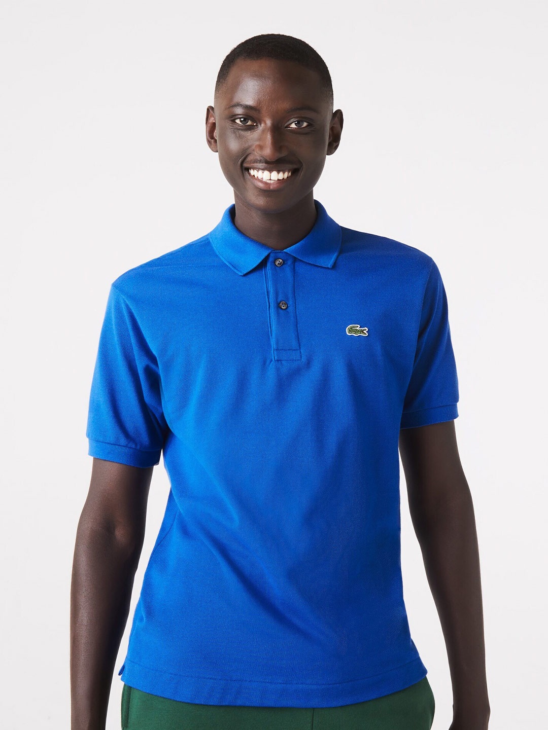 

Lacoste Men Pure Cotton Polo Collar T-shirt, Blue