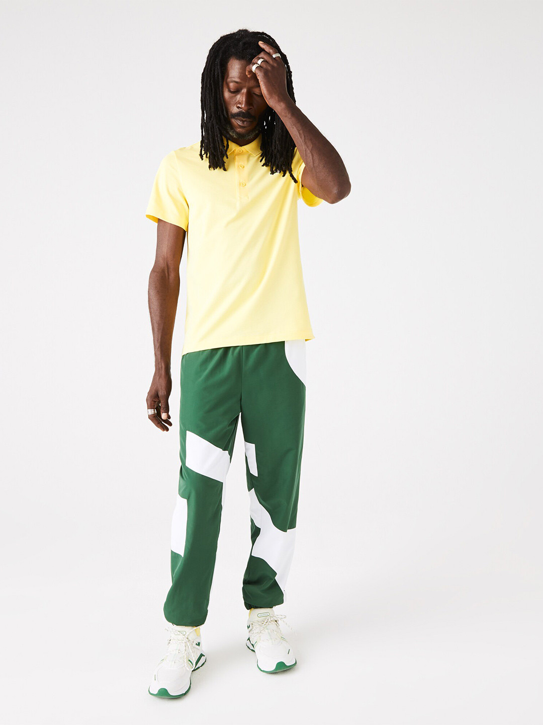 

Lacoste Men Yellow Cotton Polo Collar T-shirt
