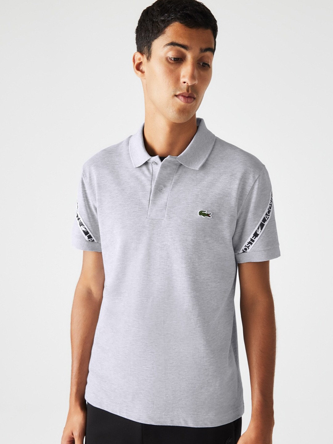 

Lacoste Men Polo Collar Pure Cotton T-shirt, Grey