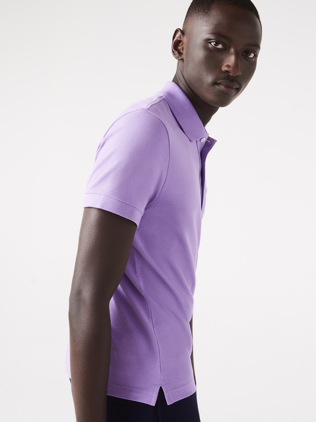 

Lacoste Men Polo Collar Slim Fit T-shirt, Purple